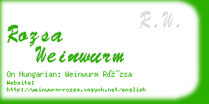 rozsa weinwurm business card